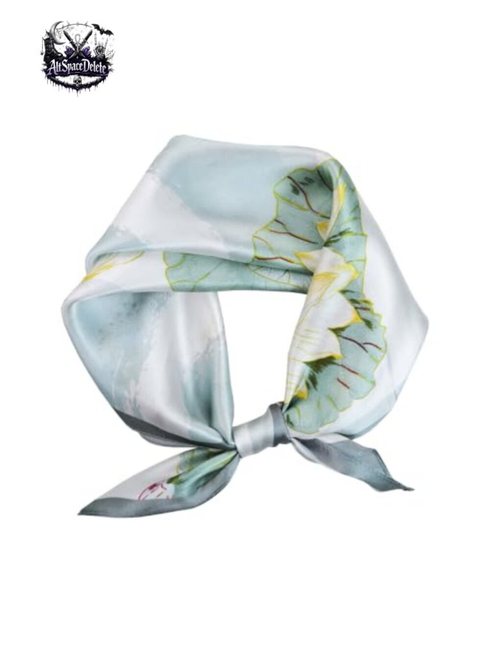 100% Mulberry Silk Floral Scarf Bandana 21x21 Lightweight Head Neck Hair